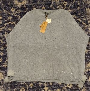 Modena rhinestone poncho